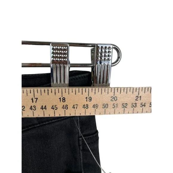 Ed Hardy 90s Flare black jeans Tiger head embroidery boho logo sz 34 - Picture 7 of 14